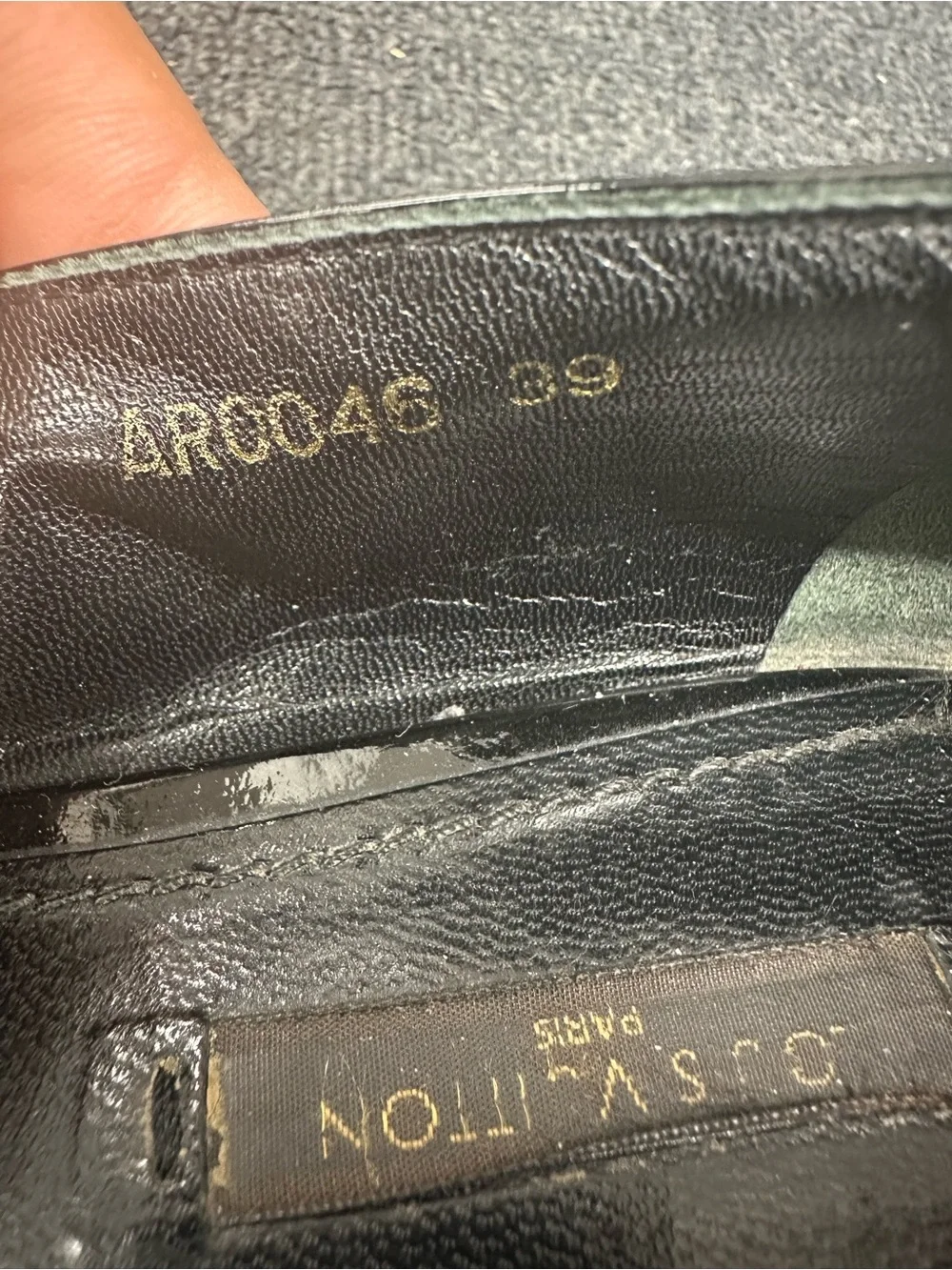 Louis Vuitton black leather patent ballet flats size 39 eu women’s 2006 archive